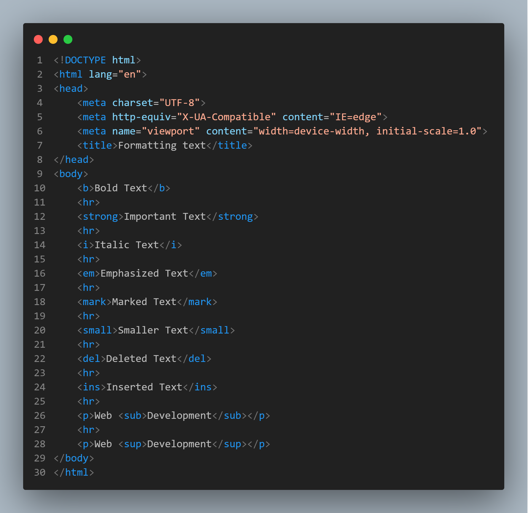 HTML Documentation With Only HTML For Beginners